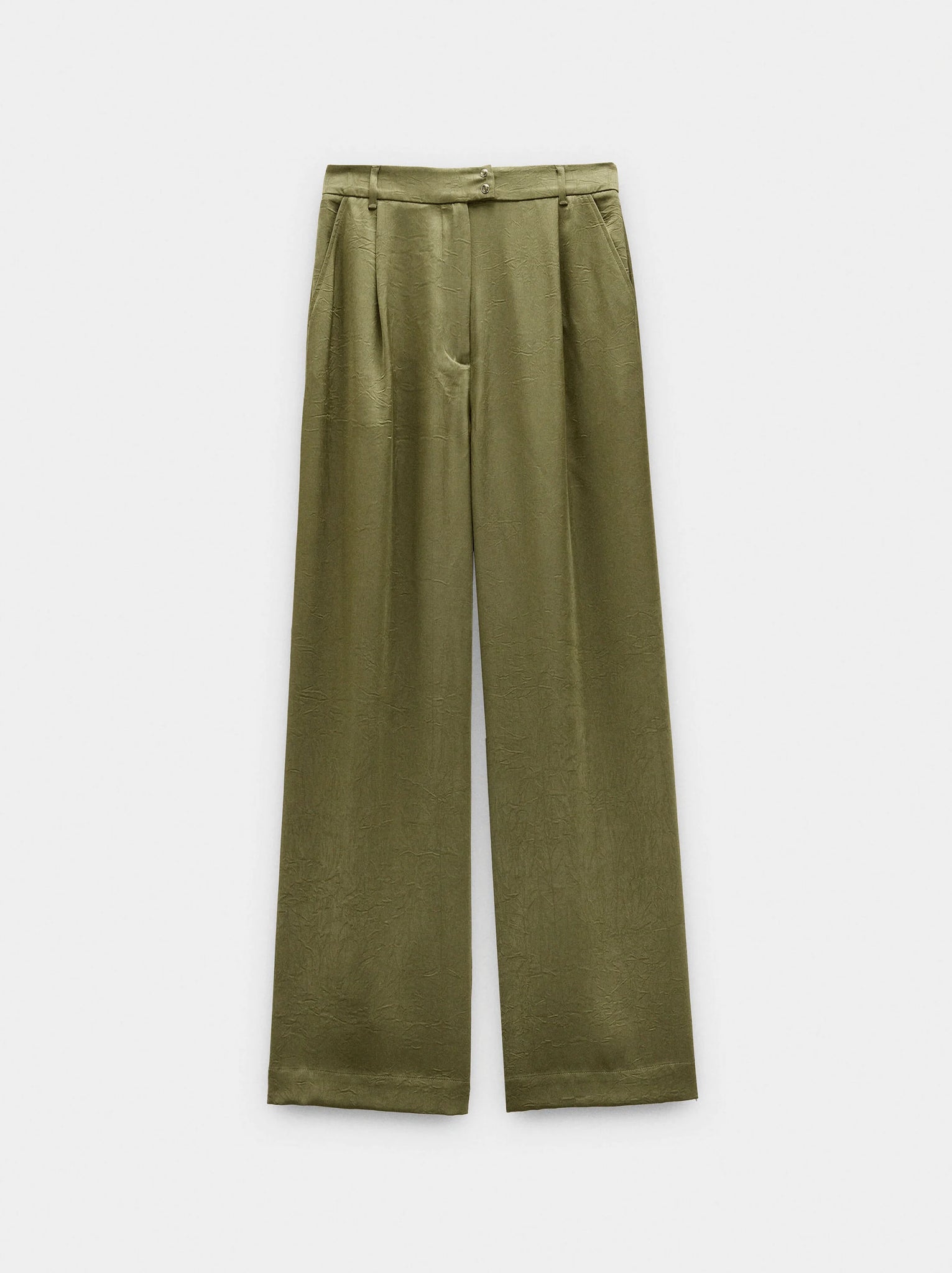 Pantalón fluido con efecto arrugado