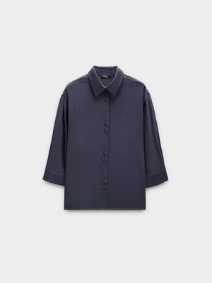 Camisa de lyocell con botones dobles