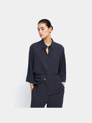 Camisa de lyocell con botones dobles