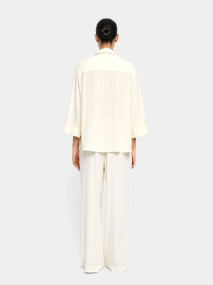 Pantalón de lyocell con cintura elástica