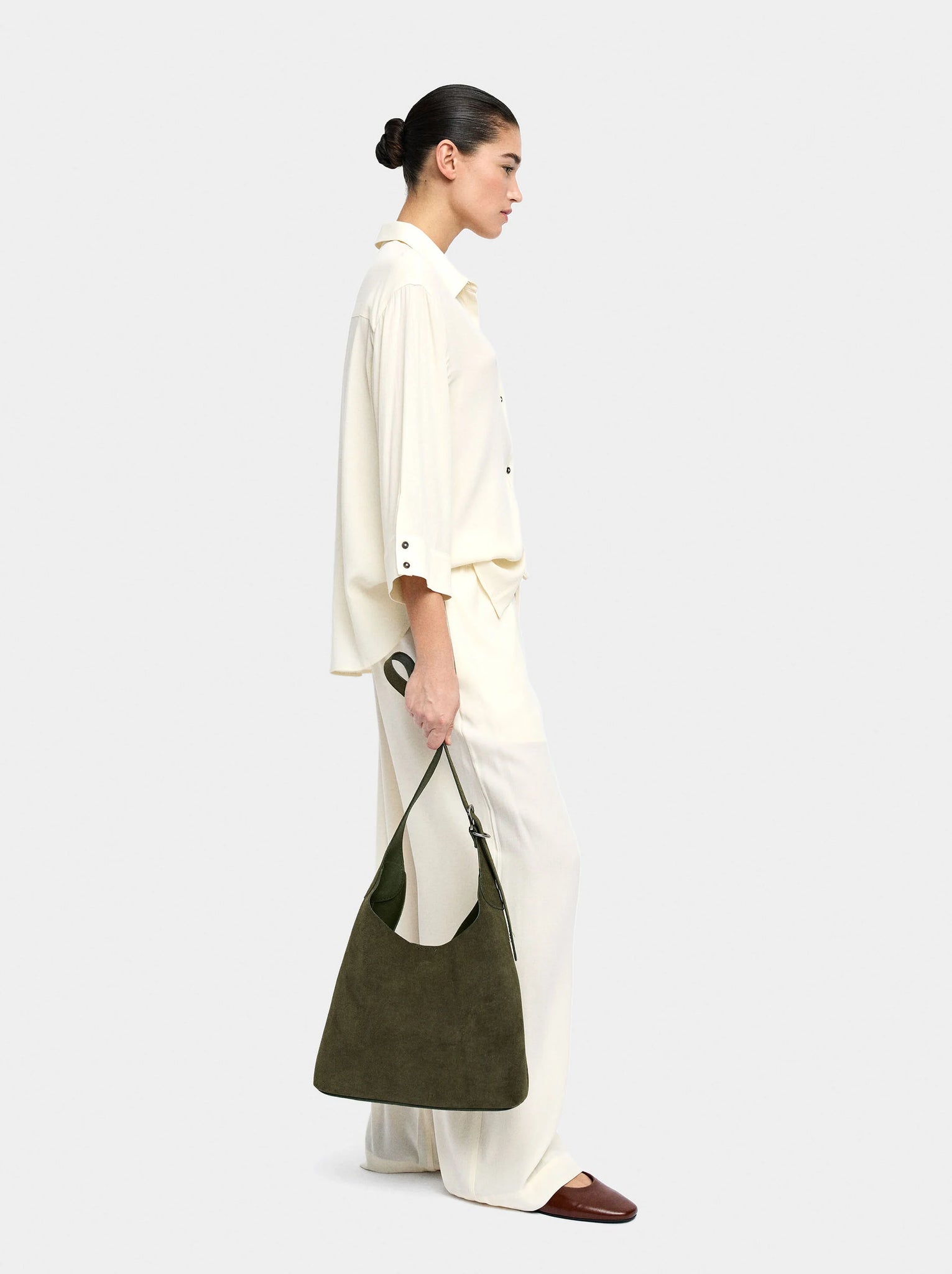 Pantalón de lyocell con cintura elástica