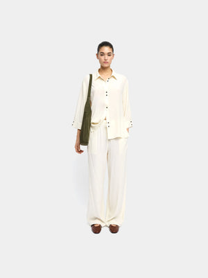 Pantalón de lyocell con cintura elástica
