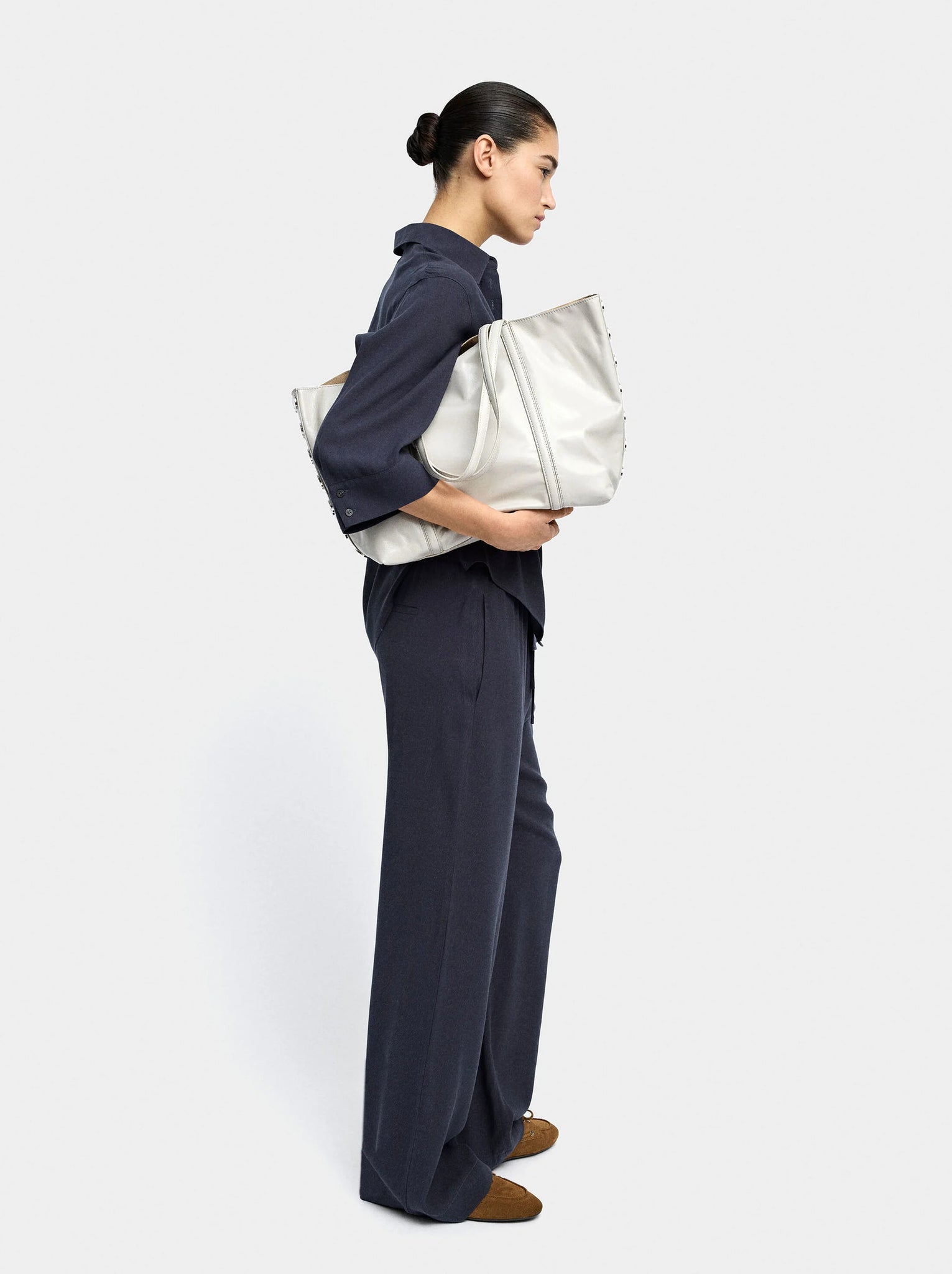 Pantalón de lyocell con cintura elástica