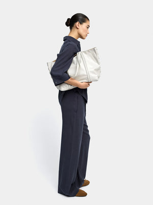 Pantalón de lyocell con cintura elástica