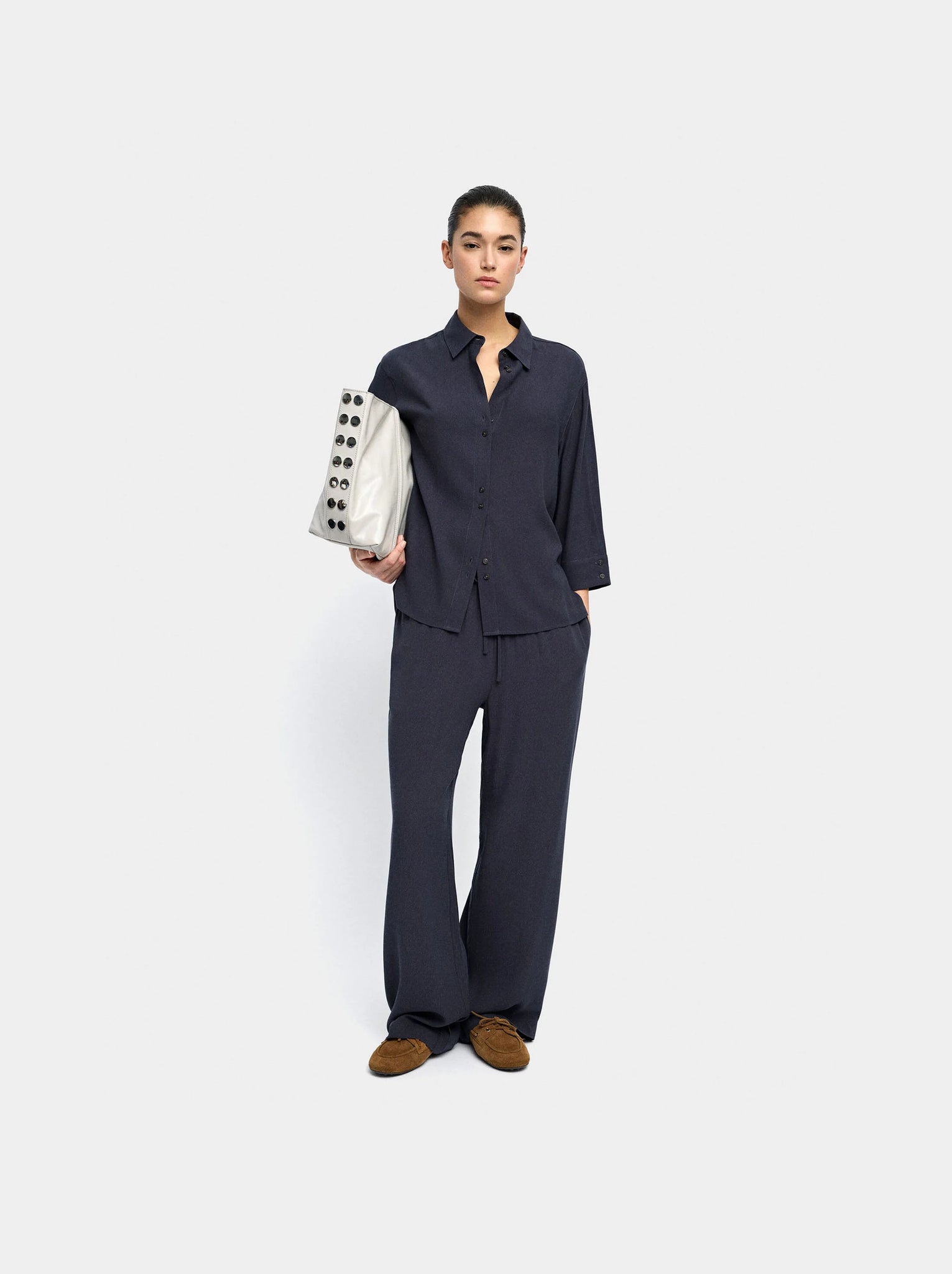 Pantalón de lyocell con cintura elástica