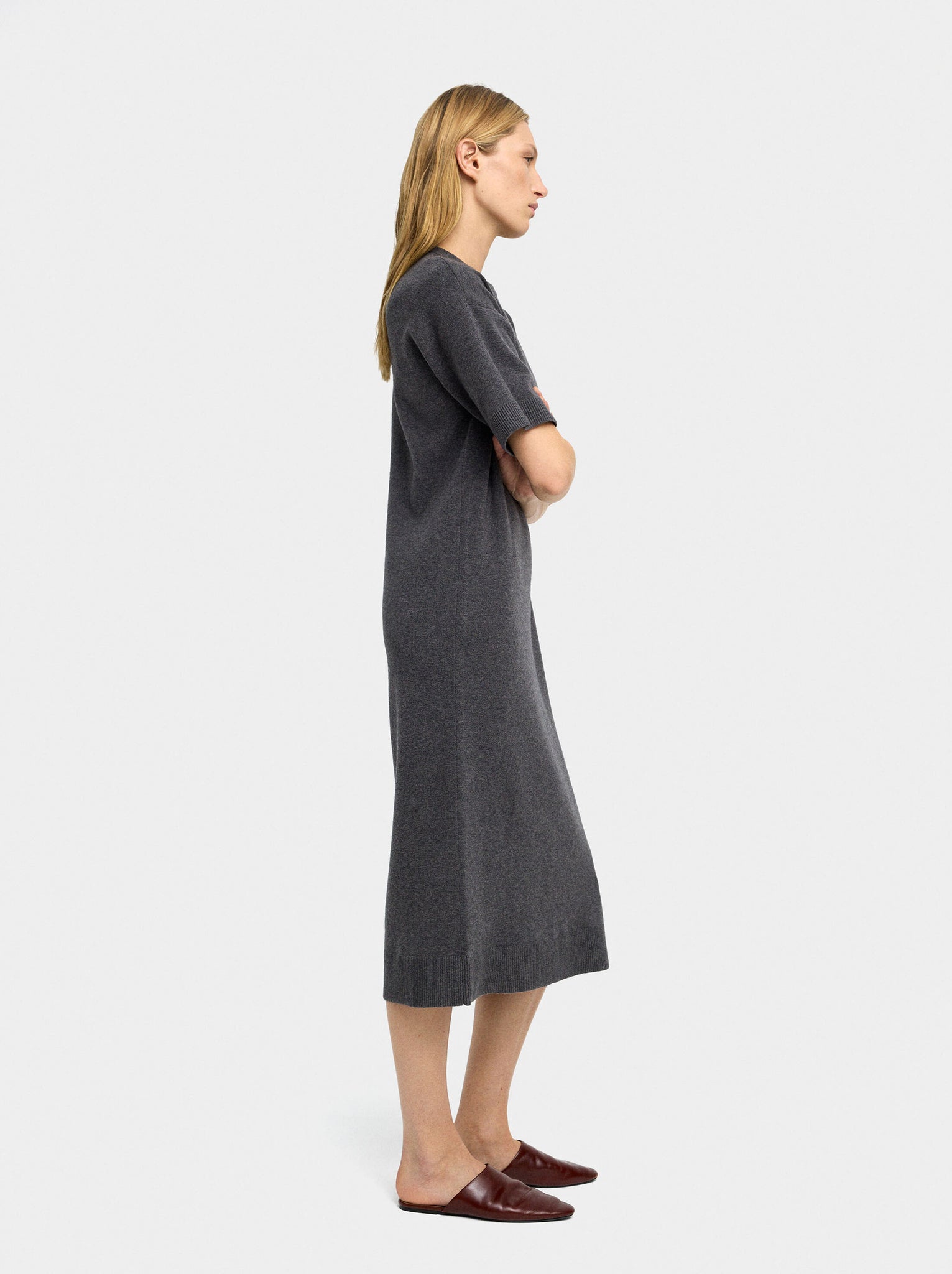 Vestido midi de punto