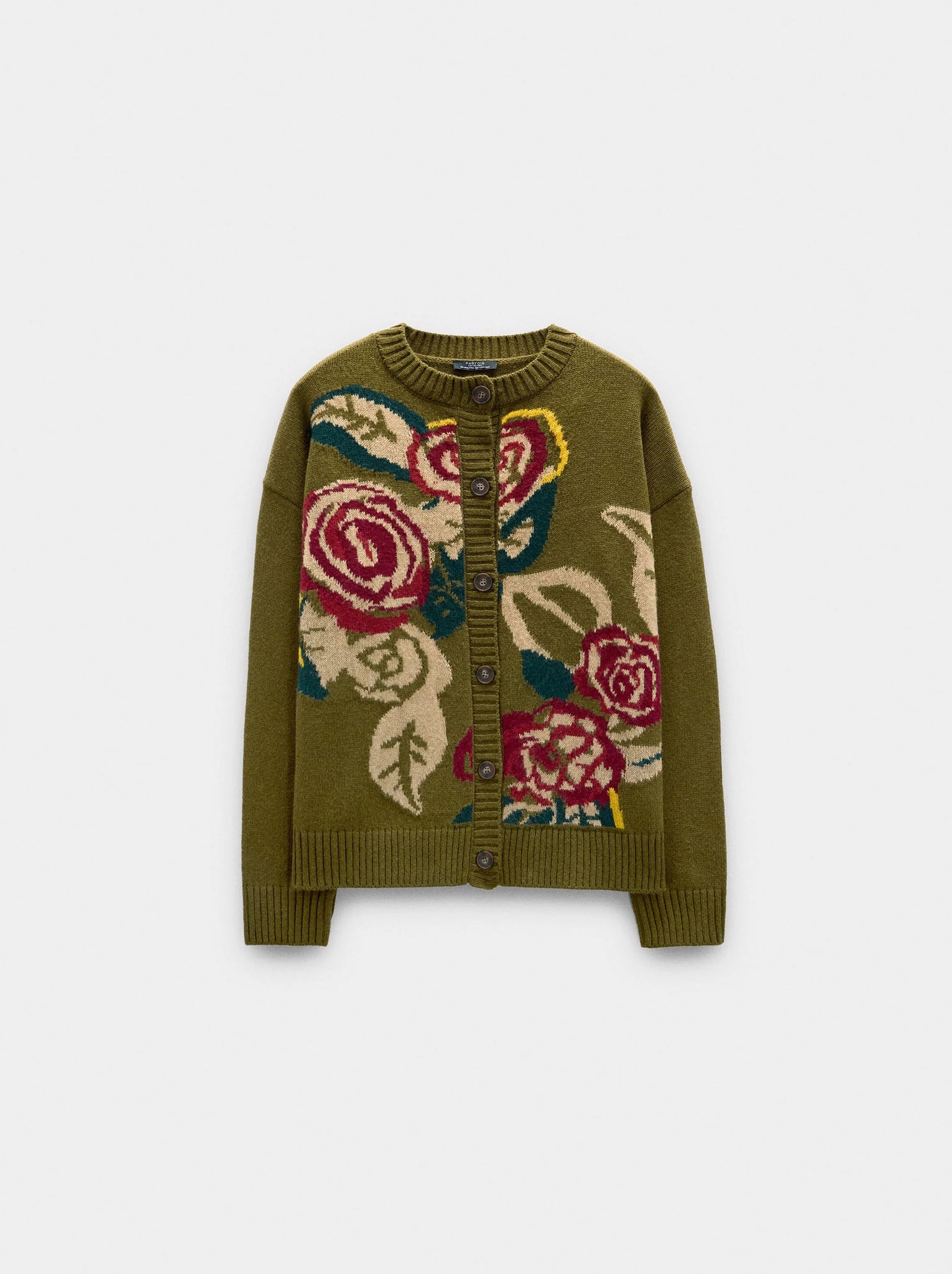 Cárdigan de punto jacquard floral