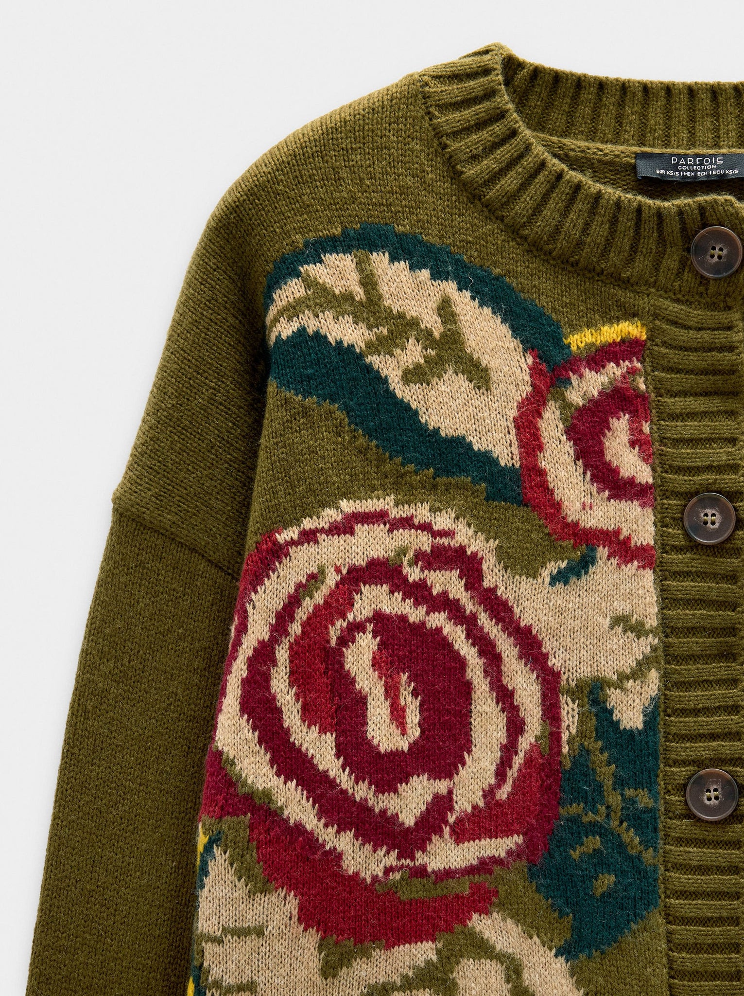 Cárdigan de punto jacquard floral