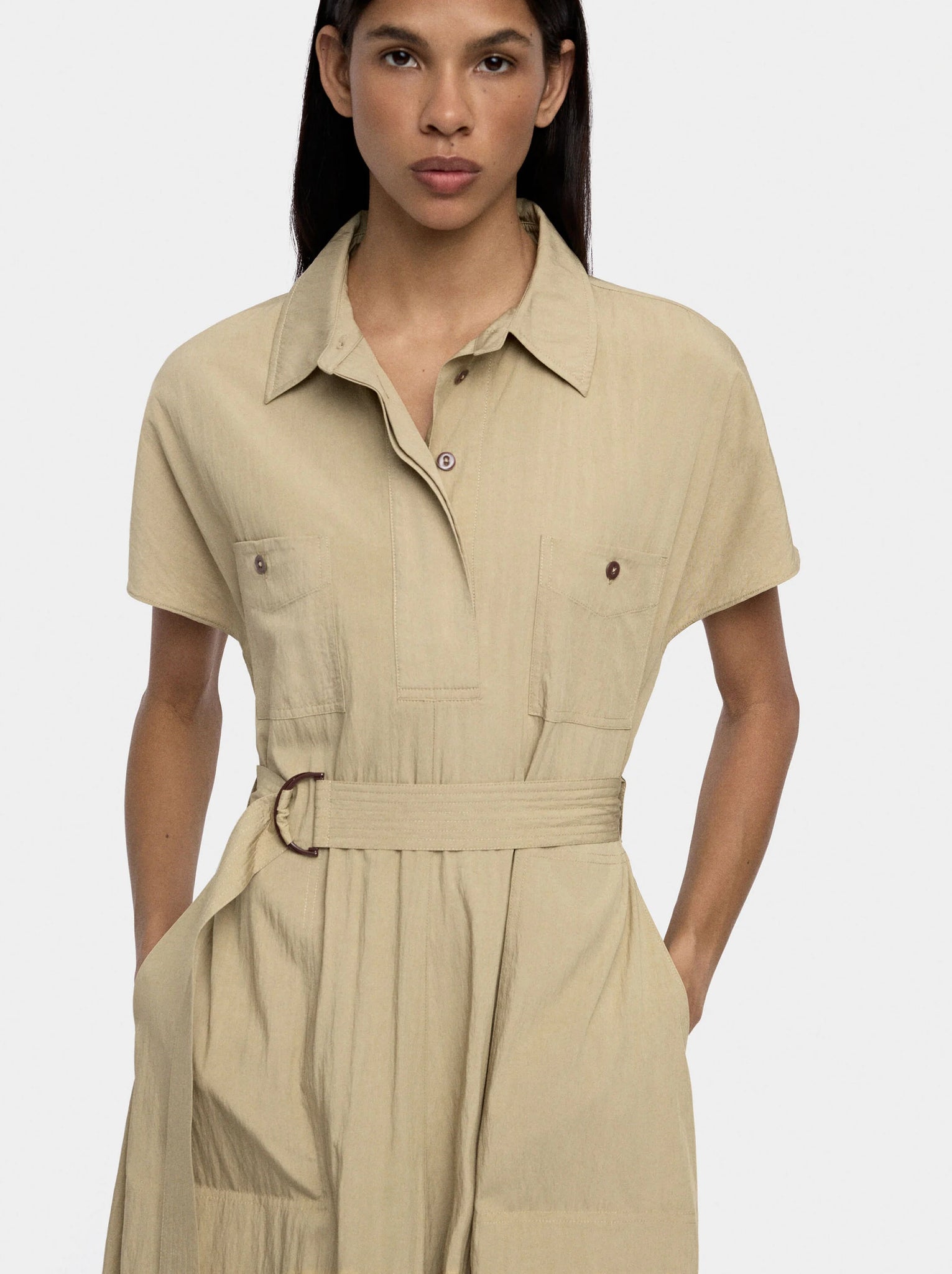 Vestido camisero midi