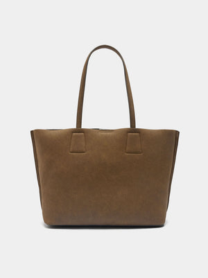 Bolso shopper efecto piel