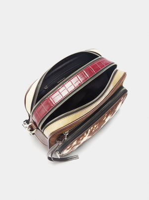 Bolso bandolera con piel