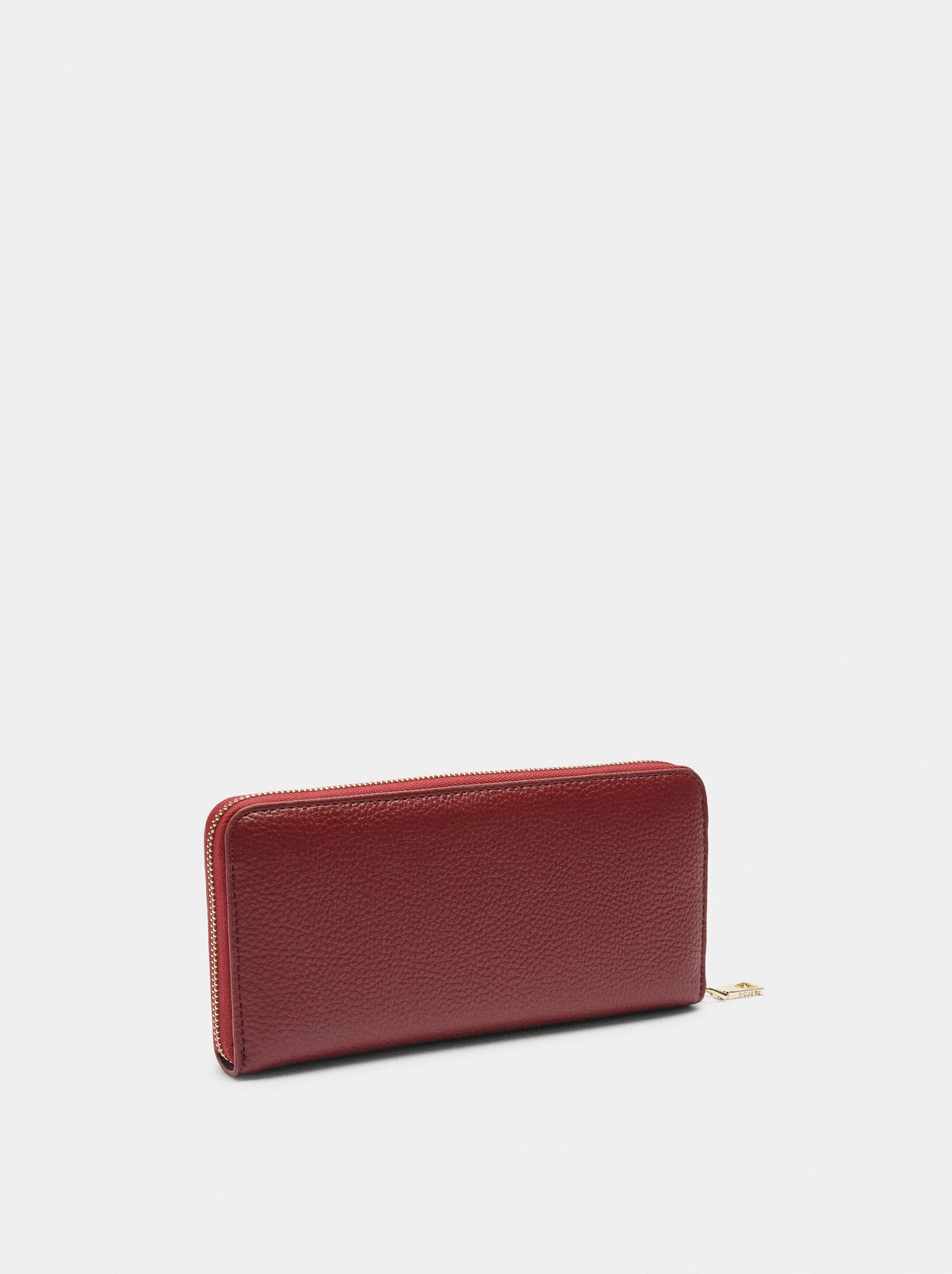 Cartera con textura y cremallera L