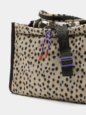 Bolso shopper de nylon estampado animal