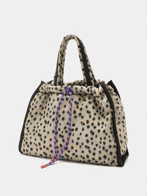 Bolso shopper de nylon estampado animal