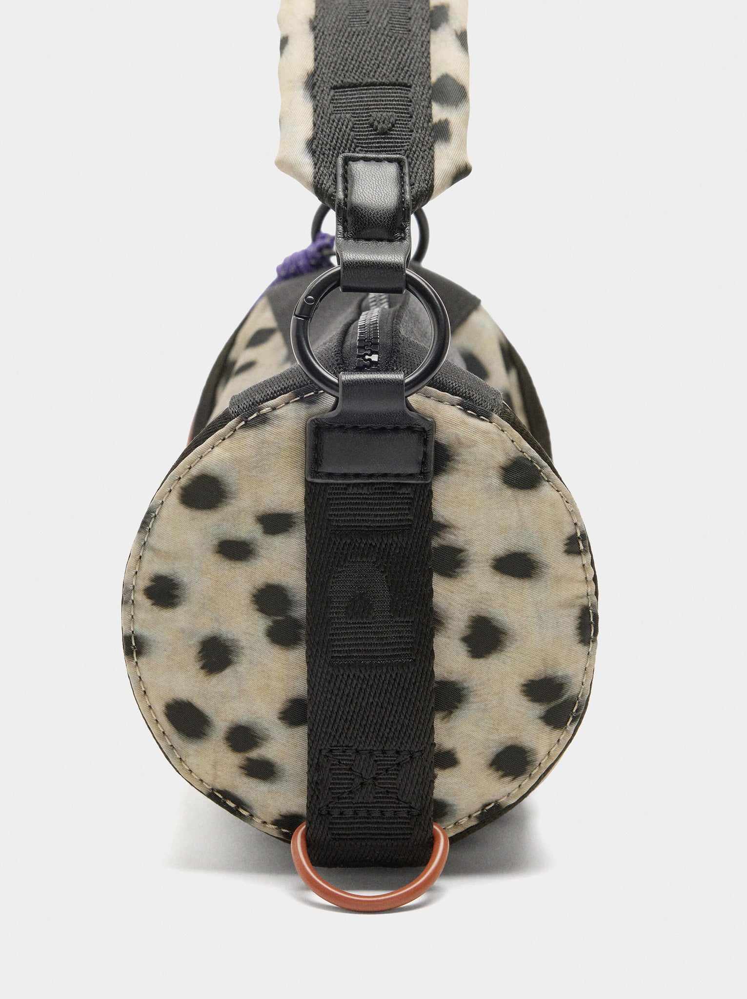 Bolso bowling de nylon estampado animal