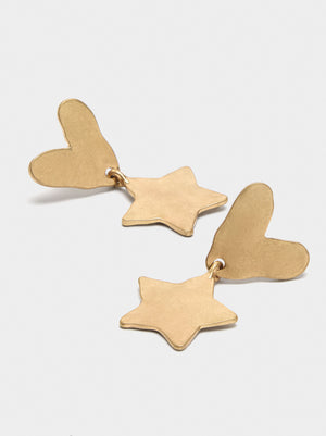 Pendientes de corazón y estrella