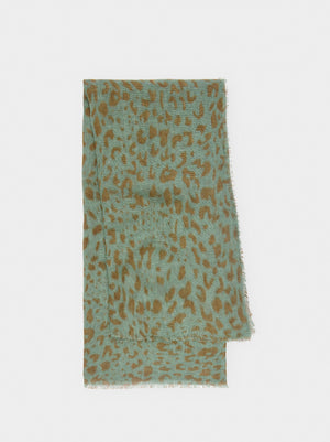 Pañuelo estampado con lino