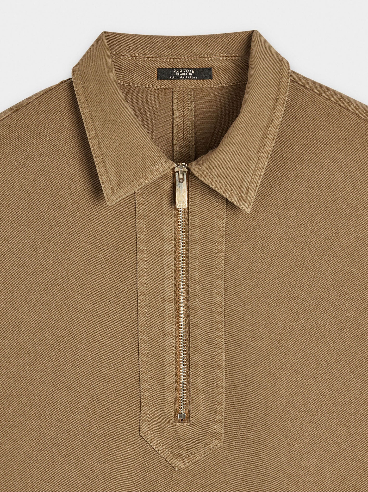 Camisa denim con cremallera