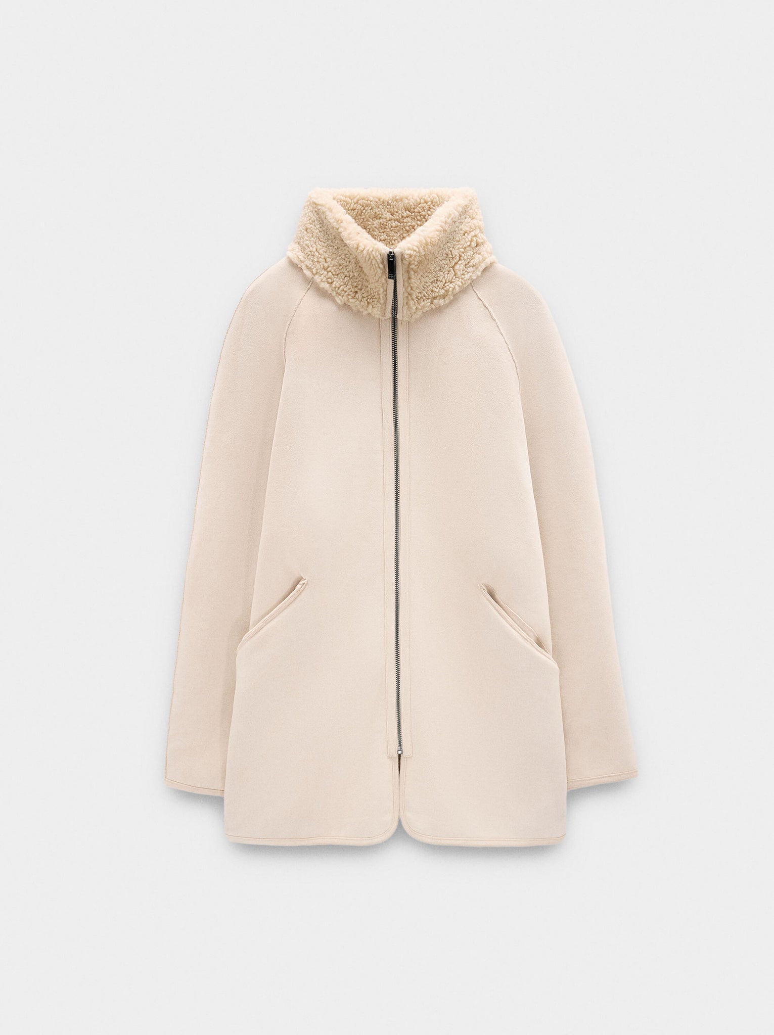 Chaqueta efecto piel reversible