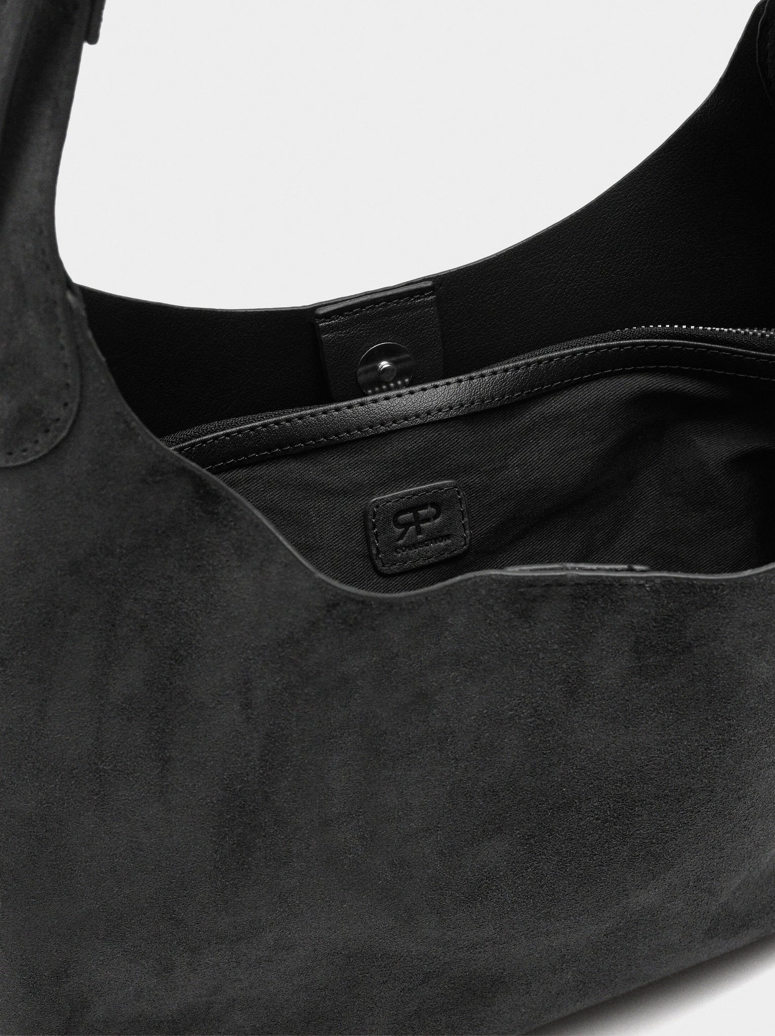 Bolso de hombro de piel serraje