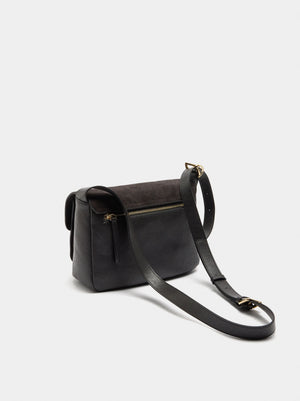 Bolso bandolera con piel