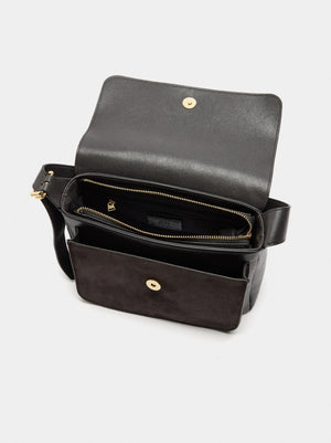 Bolso bandolera con piel