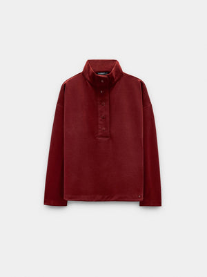 Sudadera con botones tacto suave