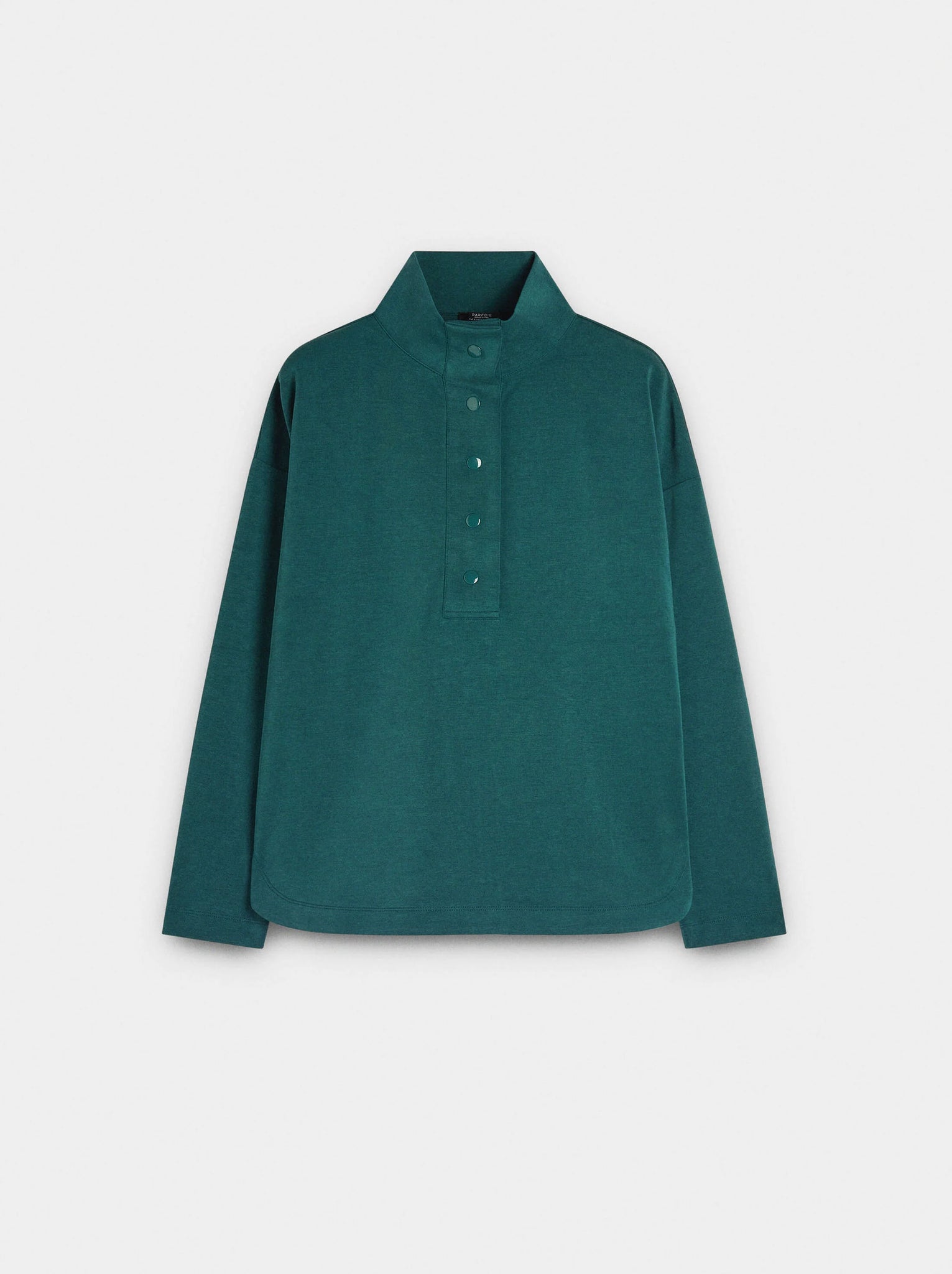 Sudadera con botones toque suave