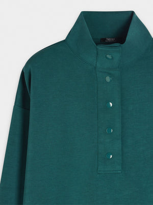 Sudadera con botones toque suave