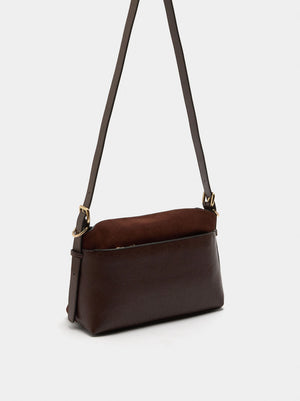 Bolso bandolera con piel