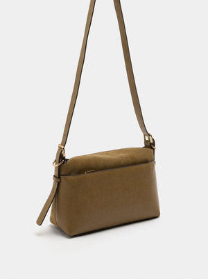 Bolso bandolera con piel