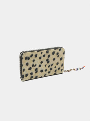 Cartera de nylon estampado animal