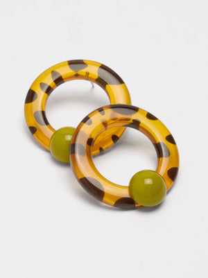 Pendientes de aro con esfera