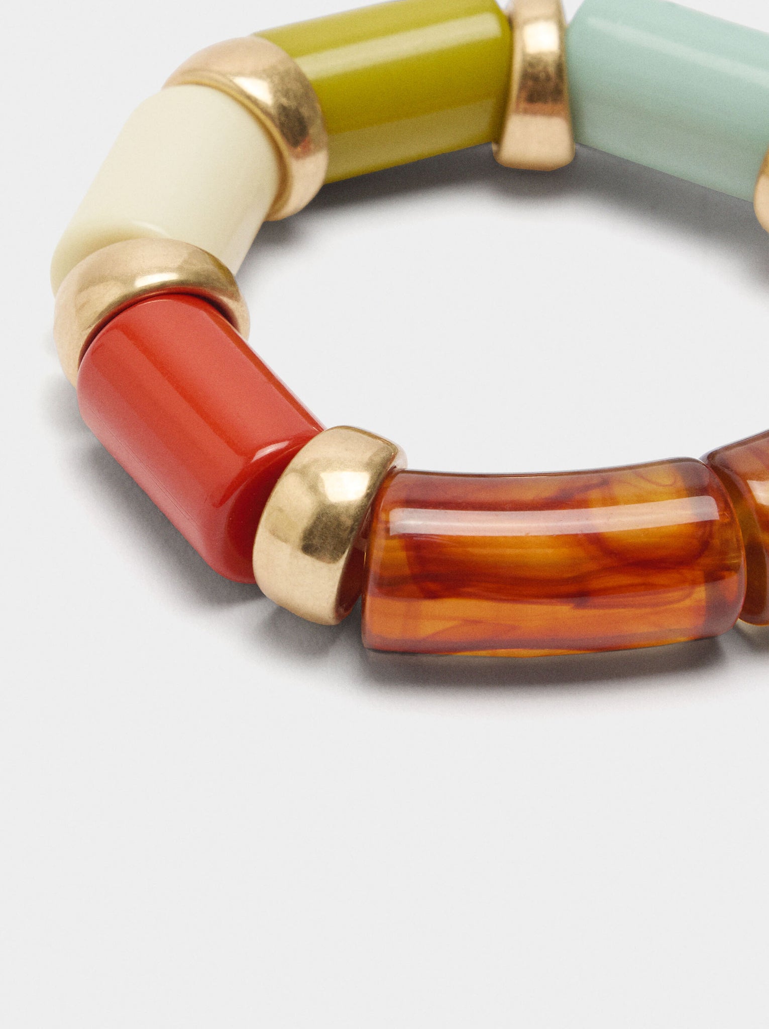 Pulsera elástica de cuentas cilíndricas