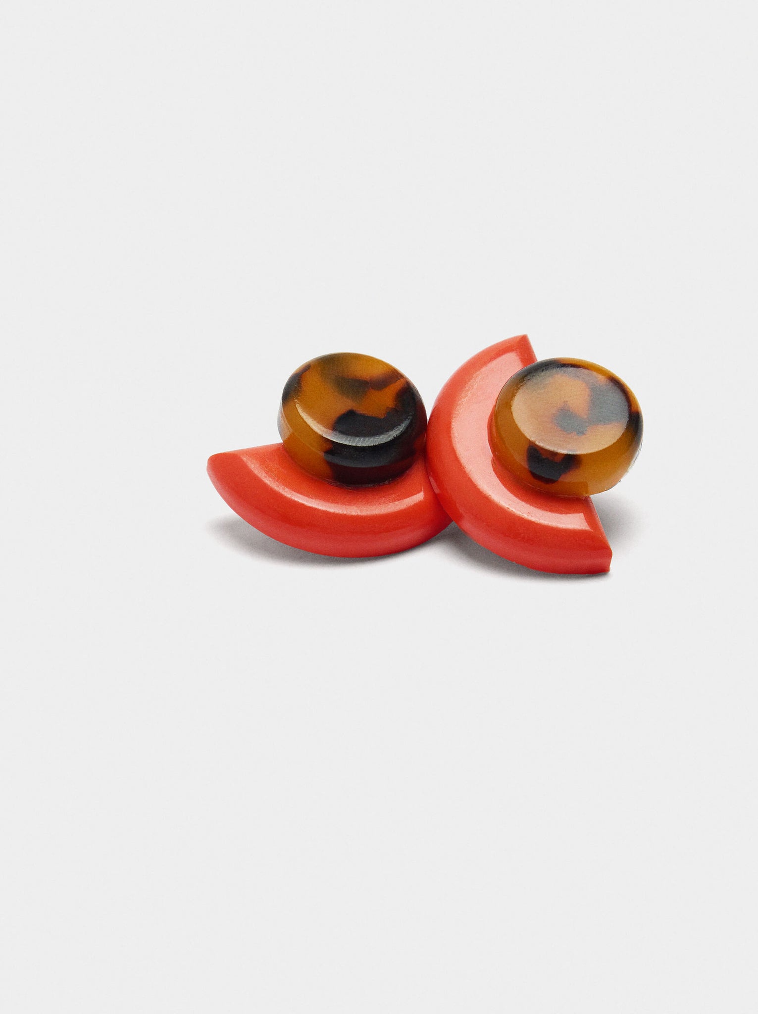 Pendientes abanico efecto carey