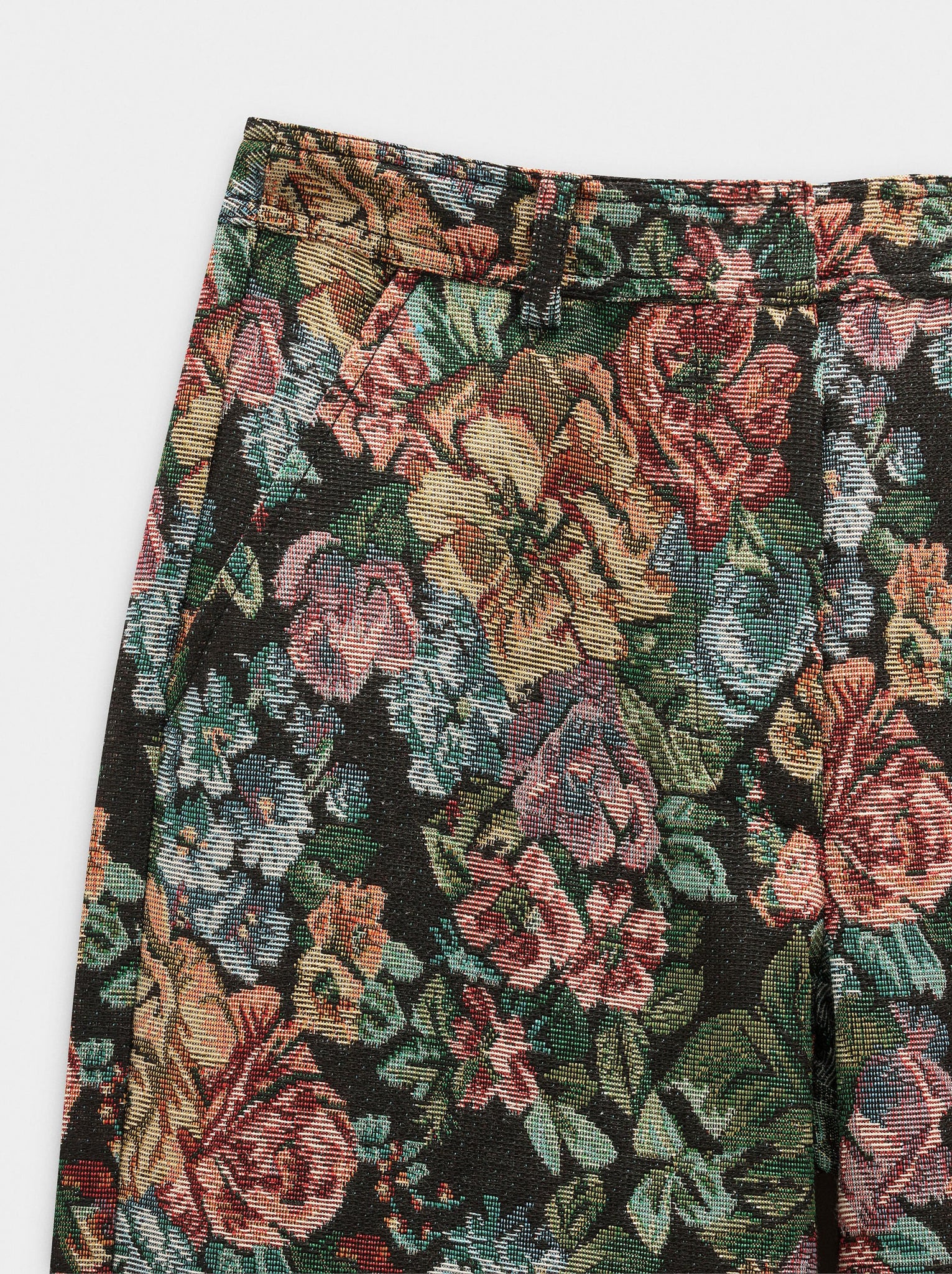 Pantalón jacquard floral