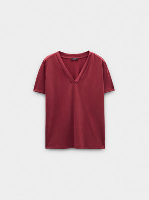 Camiseta básica cuello pico