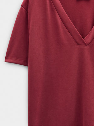 Camiseta básica cuello pico