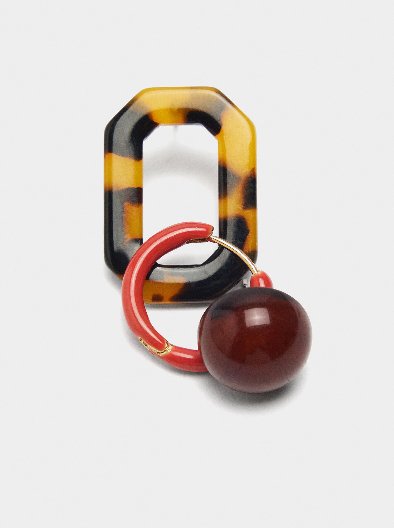 Set de pendientes efecto carey