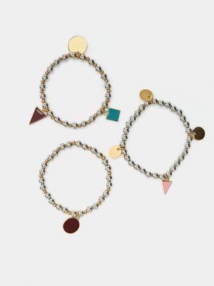 Set de pulseras elásticas con charms