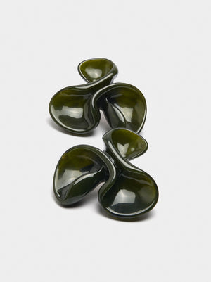 Pendientes de flor de resina