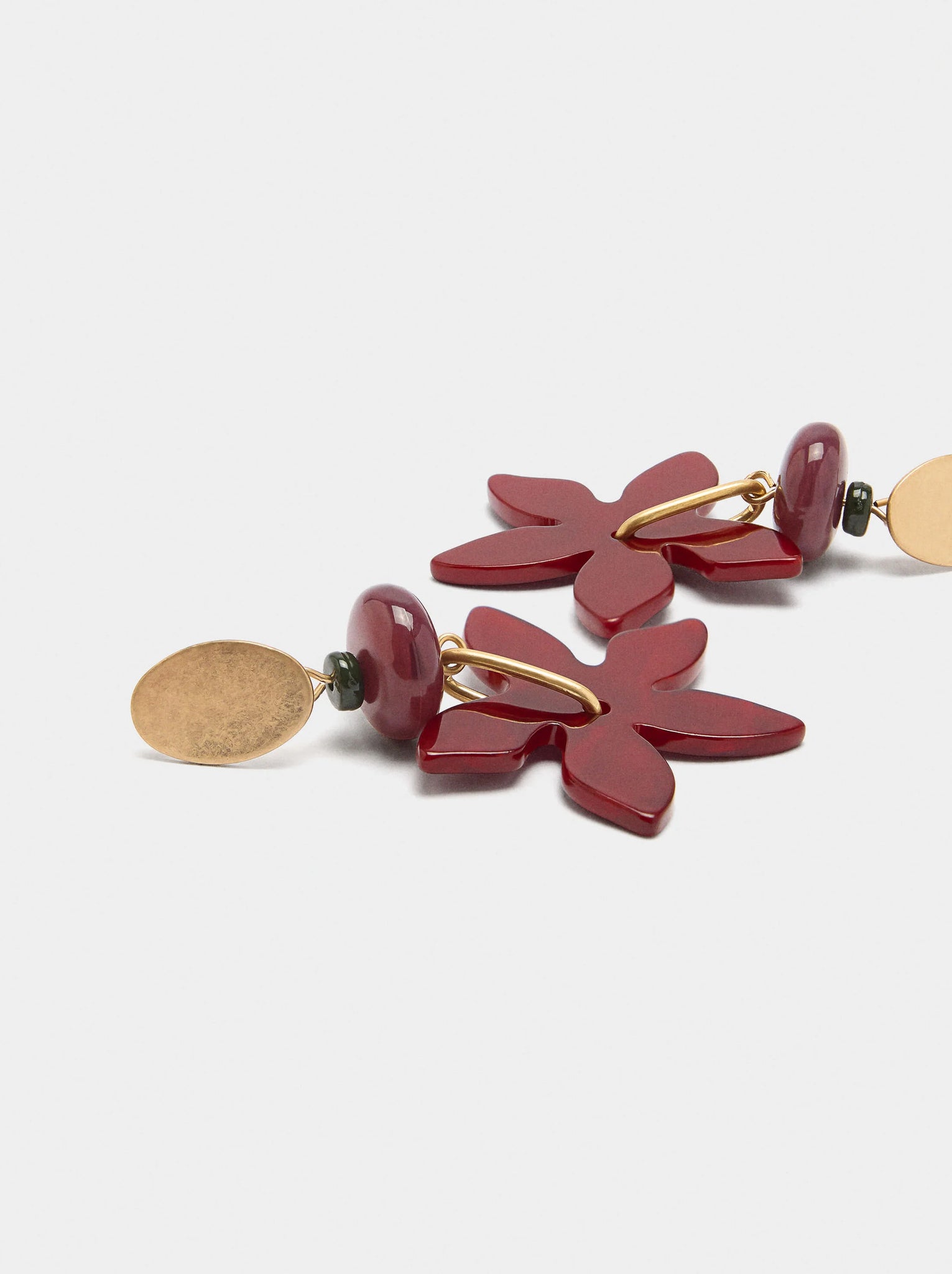 Pendientes largos flor