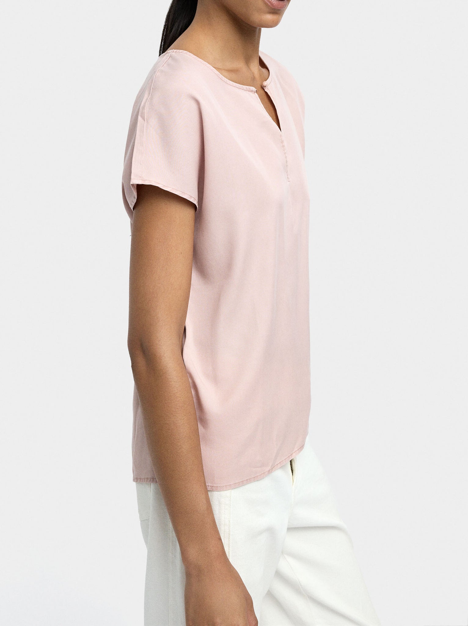 Blusa con pespunte 100% lyocell