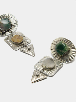 Pendientes maxi de piedras