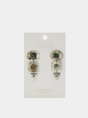 Pendientes maxi de piedras