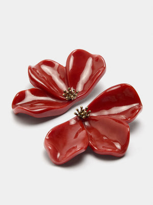 Pendientes maxi de media flor