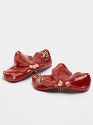 Pendientes maxi de media flor