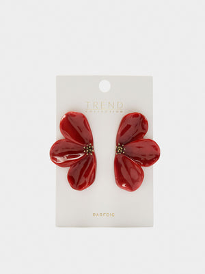 Pendientes maxi de media flor