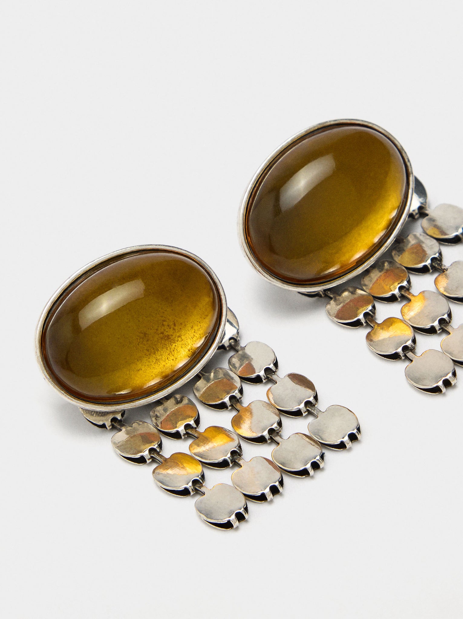 Pendientes largos ovalados