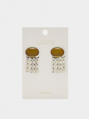 Pendientes largos ovalados